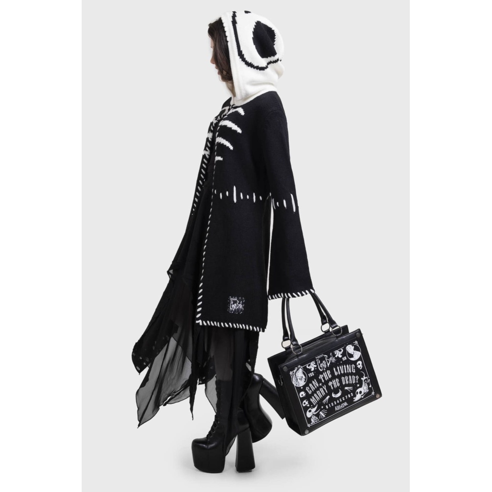 Killstar Corpse Bride - Scraps Hooded Lange cardigan - Zwart/Wit